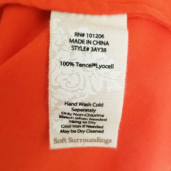 Soft Surroundings Traviata Tencel Wrap Dress Belted Cottage Resort Brunch PM - Picture 7 of 15